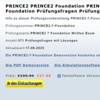 Cover - Exam PRINCE2-7-Foundation Prüfungsfragen deutsch