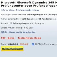 Cover - Dynamics 365 Prüfungsfragen MB-901 Zertifizierung deutsch