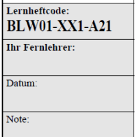 Cover - Lösung Heftcode ILS BLW010-XX1-A21 100% Note1