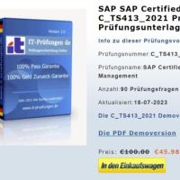Cover - SAP Prüfung C_TS413_2021 Prüfungsfragen deutsch