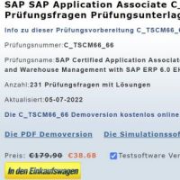 Cover - sap exam C_TSCM66_66 Prüfungsvorbereitung study materials deutsch