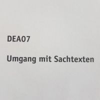 Cover - SGD Einsendeaufgabe DEA07 Deutsch Note 1,8