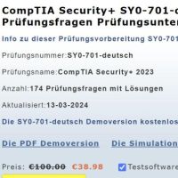 Cover - CompTIA Security+ SY0-701 Prüfungsfragen deutsch