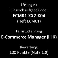 Cover - ECM01 - Einführung in den E-Commerce | Lösung zur Einsendeaufgabe aus dem Heft
