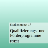Cover - POE02 Qualifizierungs- und Förderprogramme
