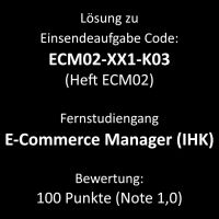 Cover - ECM02 - E-Commerce Dienstleister und Anbieter | Lösung zur Einsendeaufgabe aus dem Heft ECM 2