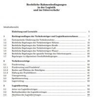 Cover - Rechtliche Rahmenbedingungen in der Logistik und im Güterverkehr LOGI02