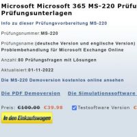 Cover - MS-220 Prüfungsfragen deutsch, MS-220 Prüfungsunterlagen