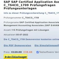 Cover - SAP Exam Zertifizierung C_TS4CO_1709 Prüfungsfragen