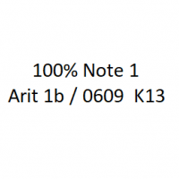 Cover - Note 1 (100%) Arit 1b / 0609  K13
