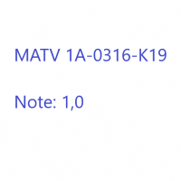 Cover - MatV 1A / 0316-K19  Note: 1,0