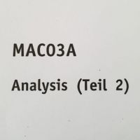 Cover - SGD Einsendeaufgabe MAC03A Mathematik Note 1,0