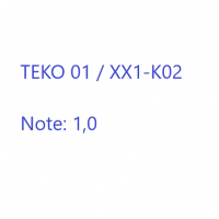 Cover - TEKO 01 / XX1-K02 Note: 1,0