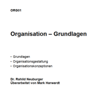 Cover - ORG01 Organisation - Grundlagen