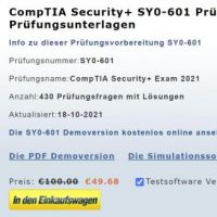 Cover - SY0-601 Prüfung deutsch CompTIA Security+ Exam 2021