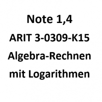 Cover - ARIT 3-0309-K15. Algebra-Rechnen mit Logarithmen.