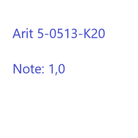 Cover - Arit 5 / 0513-K20  Note: 1,0