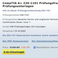 Cover - Examen 220-1101 deutsch CompTIA A+ Certification Exam: Core 1