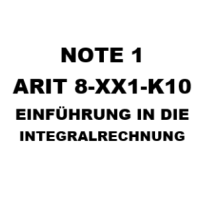 Cover - ARIT 8-XX1-K10 - EINFÜHRUNG IN DIE INTEGRALRECHNUNG