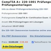 Cover - CompTIA A+ Zertifizierung 220-1001 Prüfungsfragen
