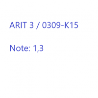 Cover - Arit 3 / 0309-K15 Note: 1,3
