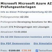 Cover - IT Examen AZ-204 Prüfungsfragen deutsch englisch