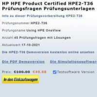 Cover - HPE2-T36 Prüfungsfragen deutsch, HPE2-T36 Lernstoff