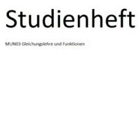 Cover - MUN03 - Gleichungslehre und Funktionen