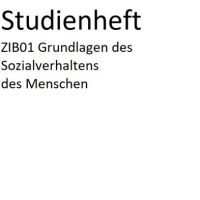 Cover - ZIB01 - Grundl. d. Sozialverhaltens d. Menschen