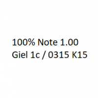 Cover - 100% Note 1,00  ILS Giel 1c / 0315 K15