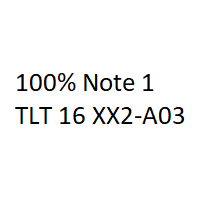 Cover - 100% Note 1,00  ILS TLT 16-XX2-A03