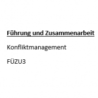 Cover - FÜZU3 Führung&Zusammenarbeit ILS Wirtschaftsfachwirt 100 Punkte Note 1