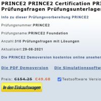 Cover - Fragenkatalog zur Prüfung PRINCE2 deutsch Zertifizierung