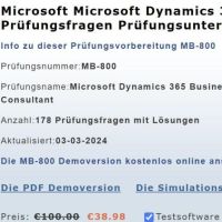 Cover - Microsoft examen MB-800 Prüfungsfragen Prüfungsunterlagen deutsch