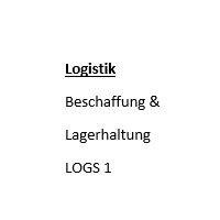 Cover - LOGS1 Logistik ILS Wirtschaftsfachwirt 87 Punkte Note 2